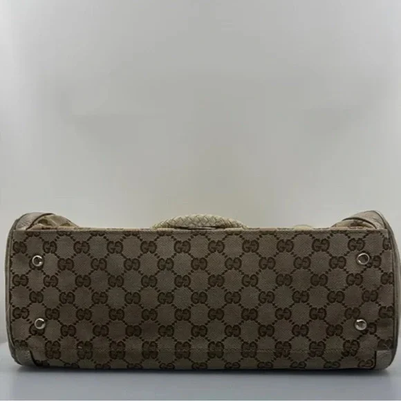 Gucci Tan Tote Bag with Iconic Design 100% Authentic - Picture 8 of 12